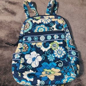 Vera Bradley Small Backpack in Mod Flora Blue (RETIRED)